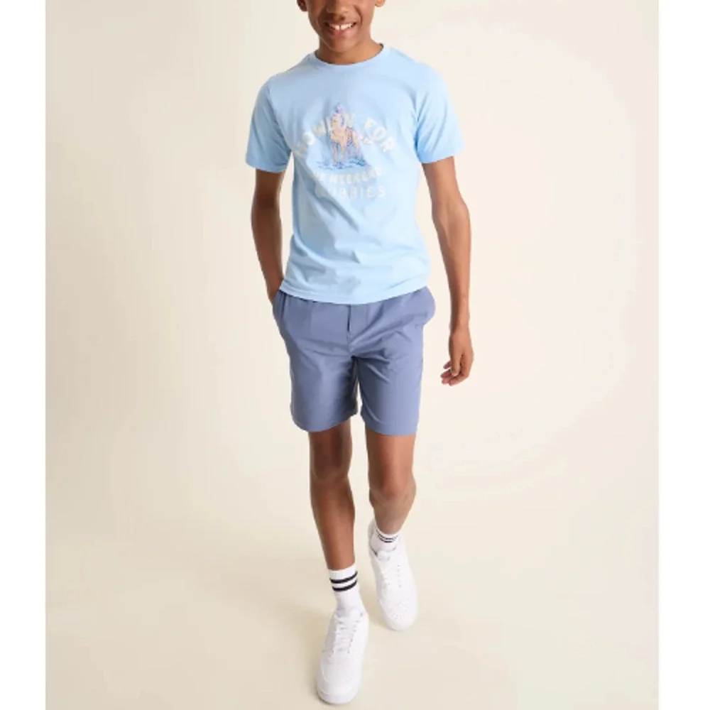 NEW CHUBBIES Boys Soft Blue The Howlin' For The Weekend Pullover T-Shirt XL
